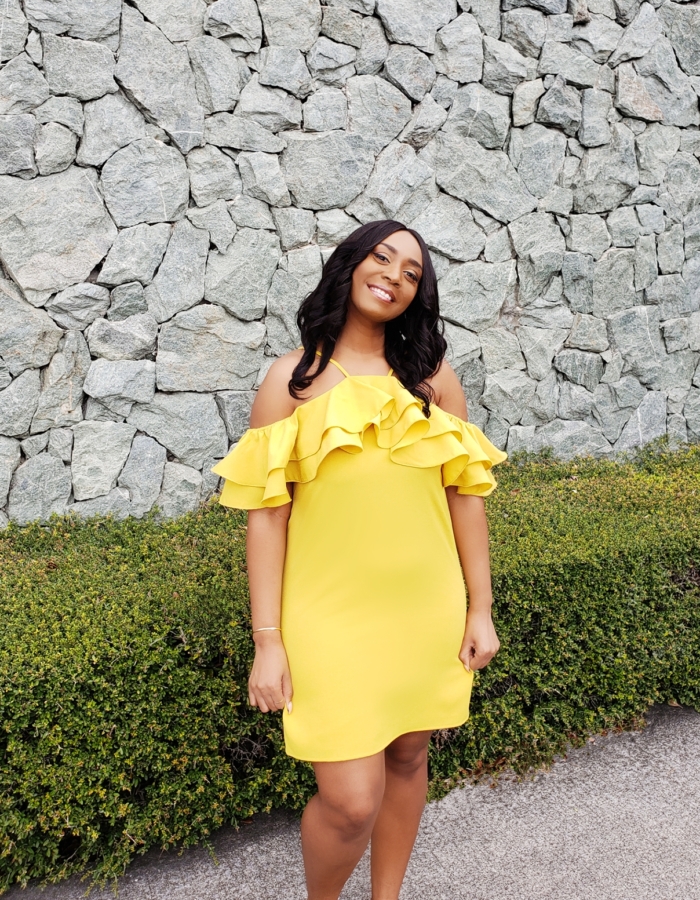 Oh Happy Day! Yellow Ruffle Dress Look